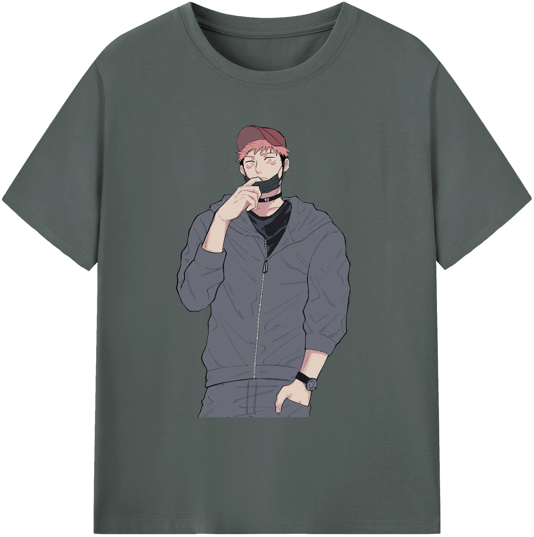 （画像用） 呪術廻戦 Jujutsu Kaisen 綿100％ メンズ半袖Tシャツ｜肌触りやわらか＆通気性